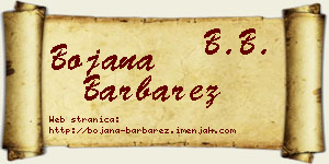 Bojana Barbarez vizit kartica